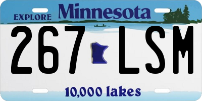 MN license plate 267LSM