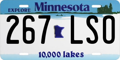 MN license plate 267LSO