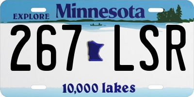 MN license plate 267LSR