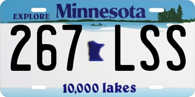 MN license plate 267LSS