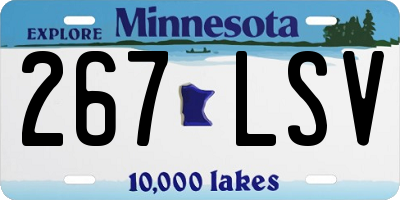 MN license plate 267LSV