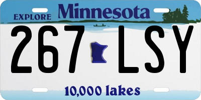 MN license plate 267LSY