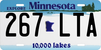 MN license plate 267LTA