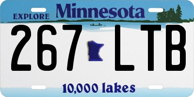 MN license plate 267LTB
