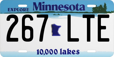 MN license plate 267LTE