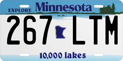 MN license plate 267LTM