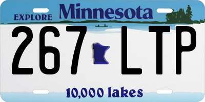 MN license plate 267LTP