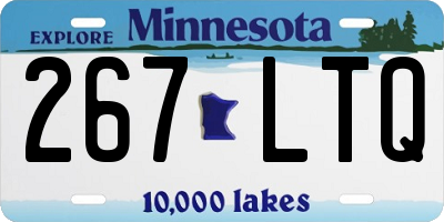 MN license plate 267LTQ