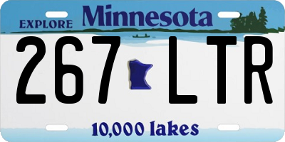 MN license plate 267LTR