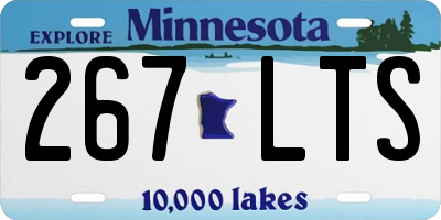 MN license plate 267LTS