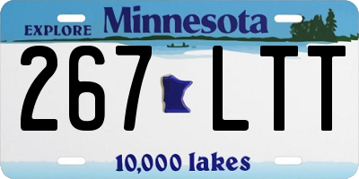 MN license plate 267LTT