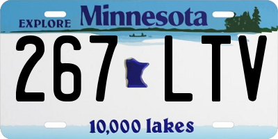 MN license plate 267LTV
