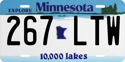 MN license plate 267LTW