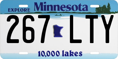 MN license plate 267LTY