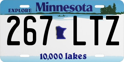 MN license plate 267LTZ