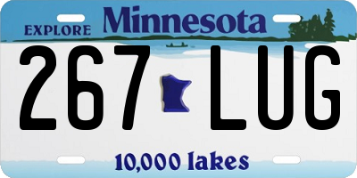 MN license plate 267LUG