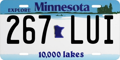 MN license plate 267LUI
