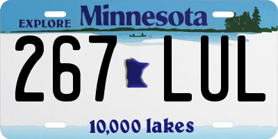 MN license plate 267LUL