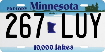 MN license plate 267LUY