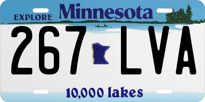 MN license plate 267LVA