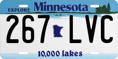 MN license plate 267LVC
