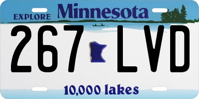 MN license plate 267LVD