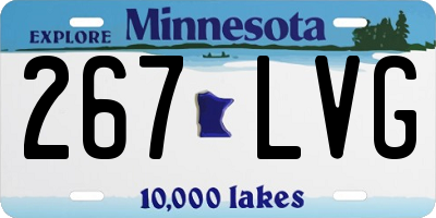 MN license plate 267LVG