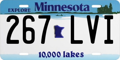 MN license plate 267LVI