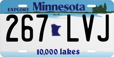 MN license plate 267LVJ