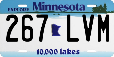 MN license plate 267LVM