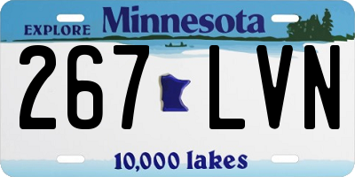 MN license plate 267LVN