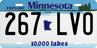MN license plate 267LVO