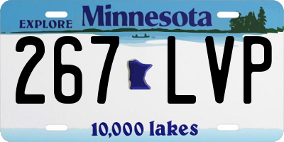 MN license plate 267LVP