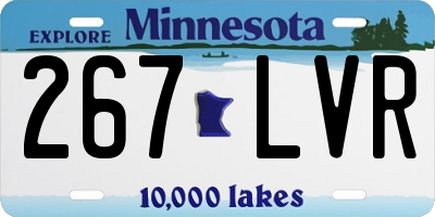 MN license plate 267LVR