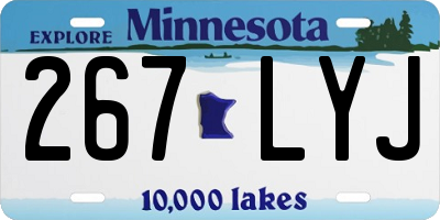 MN license plate 267LYJ