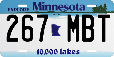 MN license plate 267MBT