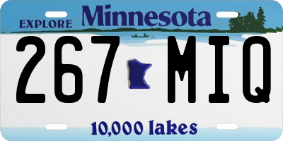 MN license plate 267MIQ