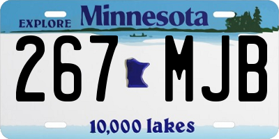 MN license plate 267MJB