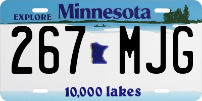 MN license plate 267MJG