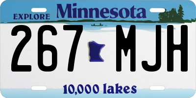 MN license plate 267MJH