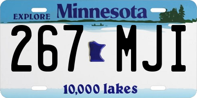 MN license plate 267MJI
