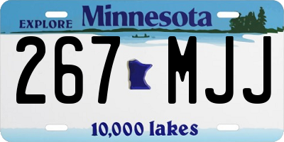 MN license plate 267MJJ