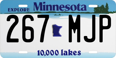 MN license plate 267MJP