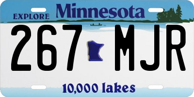MN license plate 267MJR