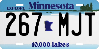 MN license plate 267MJT