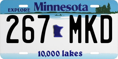 MN license plate 267MKD