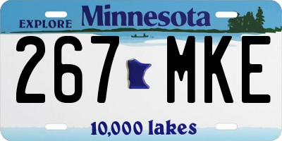 MN license plate 267MKE