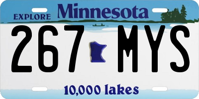 MN license plate 267MYS