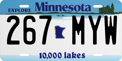 MN license plate 267MYW