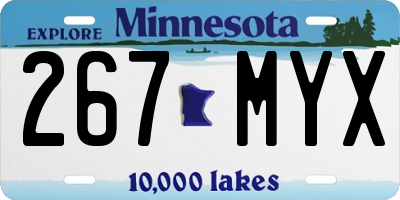 MN license plate 267MYX